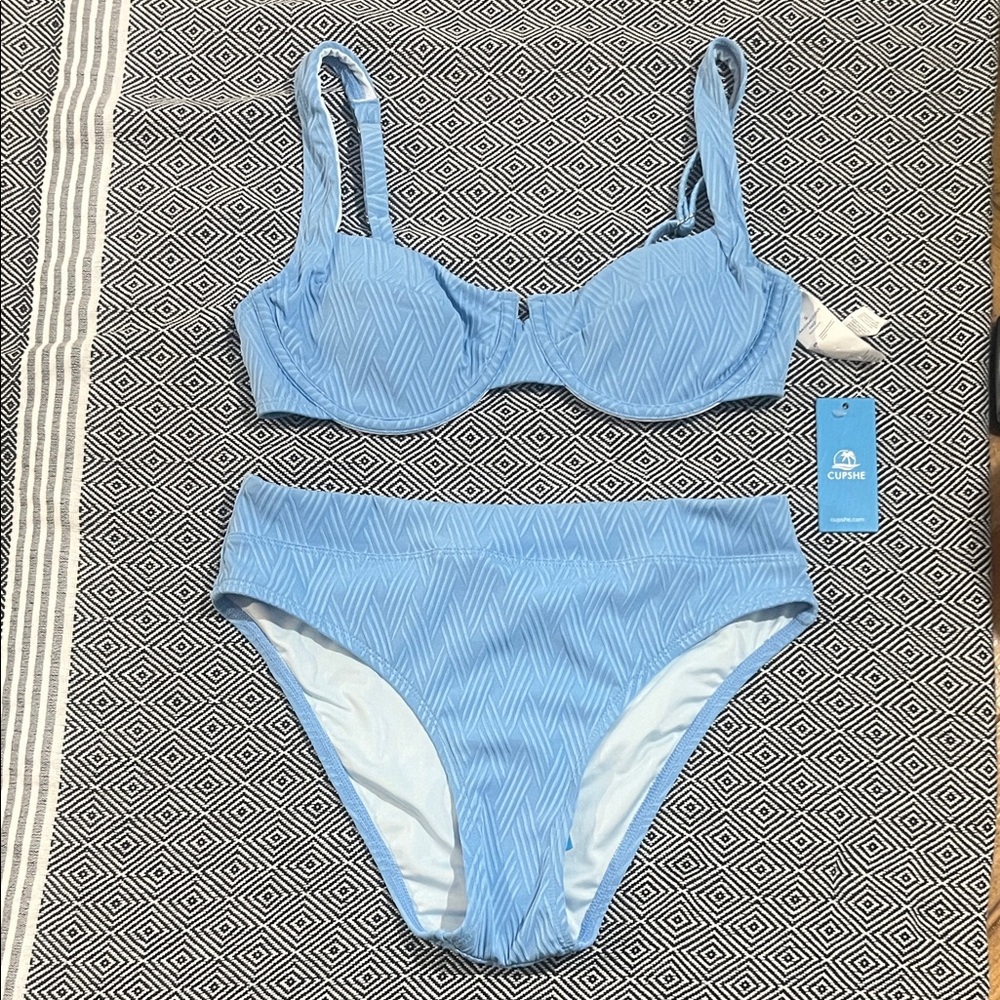 Cupshe Blue Bikini Set Brand New W Tags